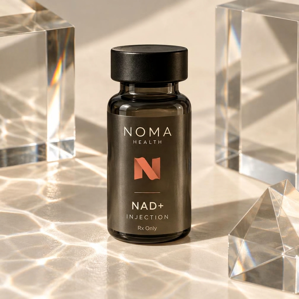 Editorial representation of NOMA NAD+ Injections packaging