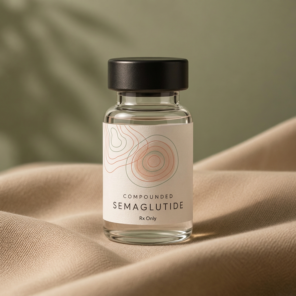 Editorial representation of NOMA Compounded Semaglutide packaging