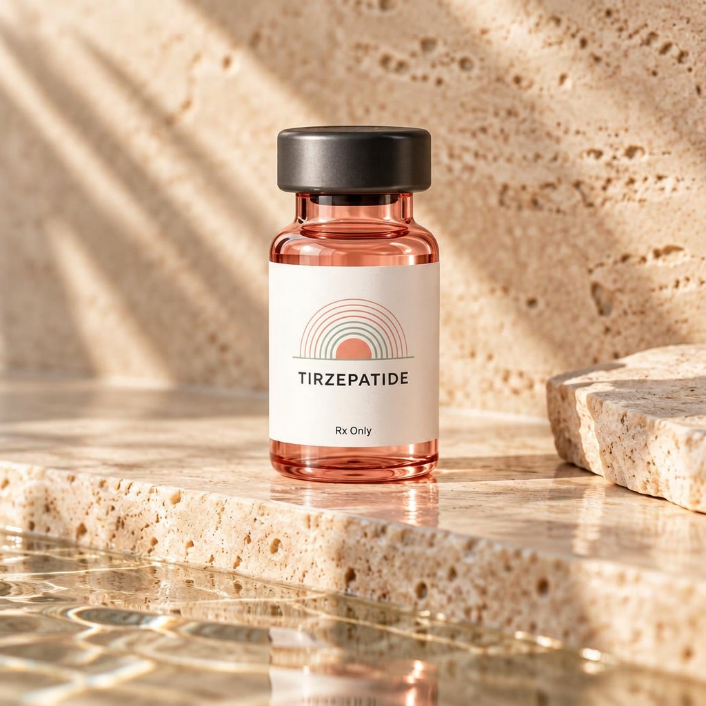 Editorial representation of NOMA Compounded Tirzepatide packaging